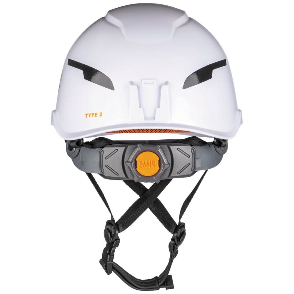 Klein Tools 60525 Safety Helmet, Type-2, Non-Vented Class E, with Rechargeable Headlamp