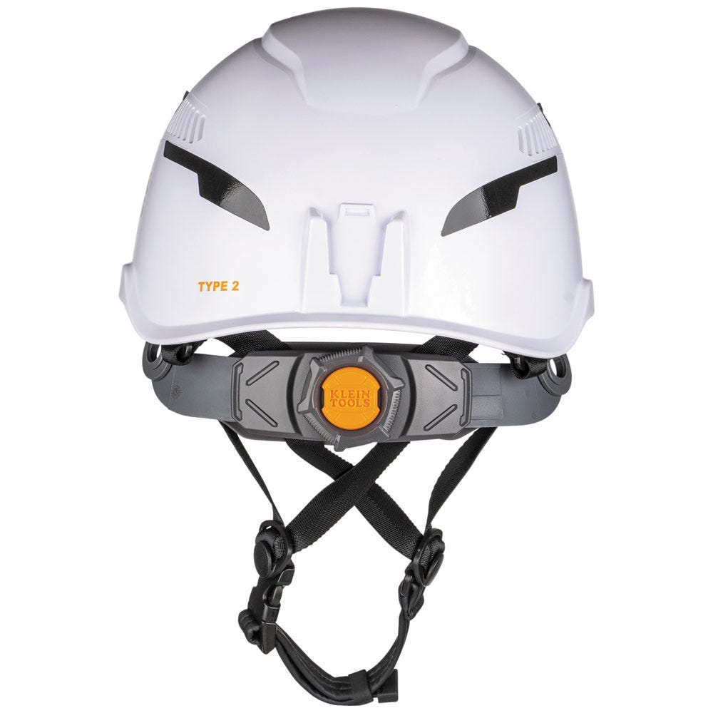 Klein Tools 60526 Safety Helmet, Type-2, Vented Class C, with Rechargeable Headlamp