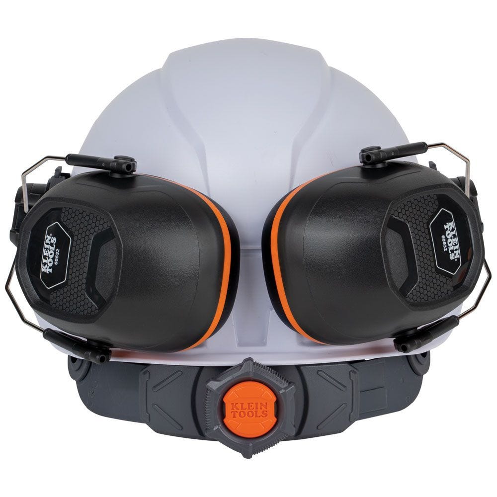 Klein Tools 60532 Hard Hat Earmuffs for Cap Style and Safety Helmets