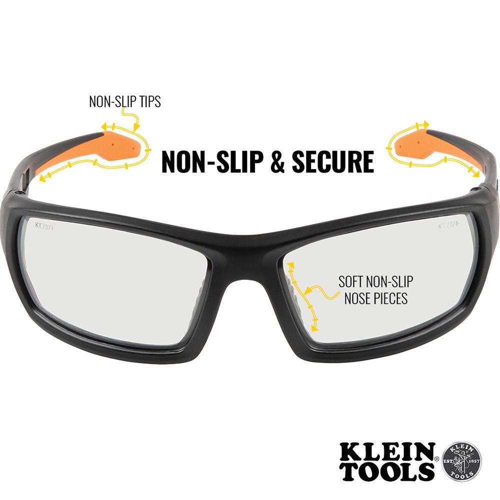 Klein Tools 60537 Professional Full-Frame Safety Glasses, Indoor/Outdoor Lens