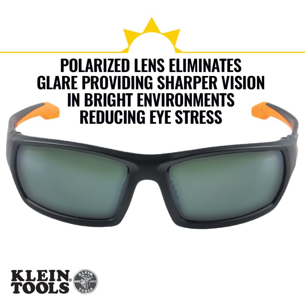 Klein Tools 60539 Professional Full-Frame Safety Glasses, Polarized Lens
