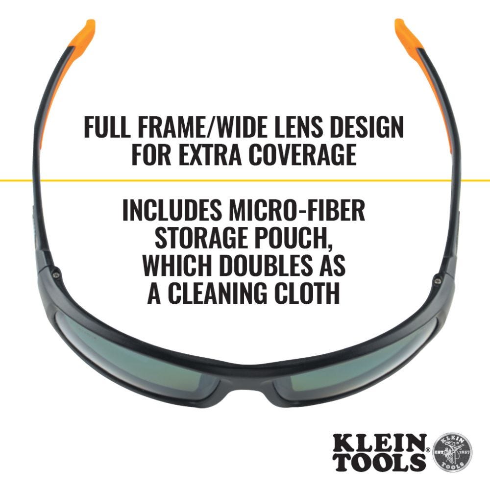 Klein Tools 60539 Professional Full-Frame Safety Glasses, Polarized Lens