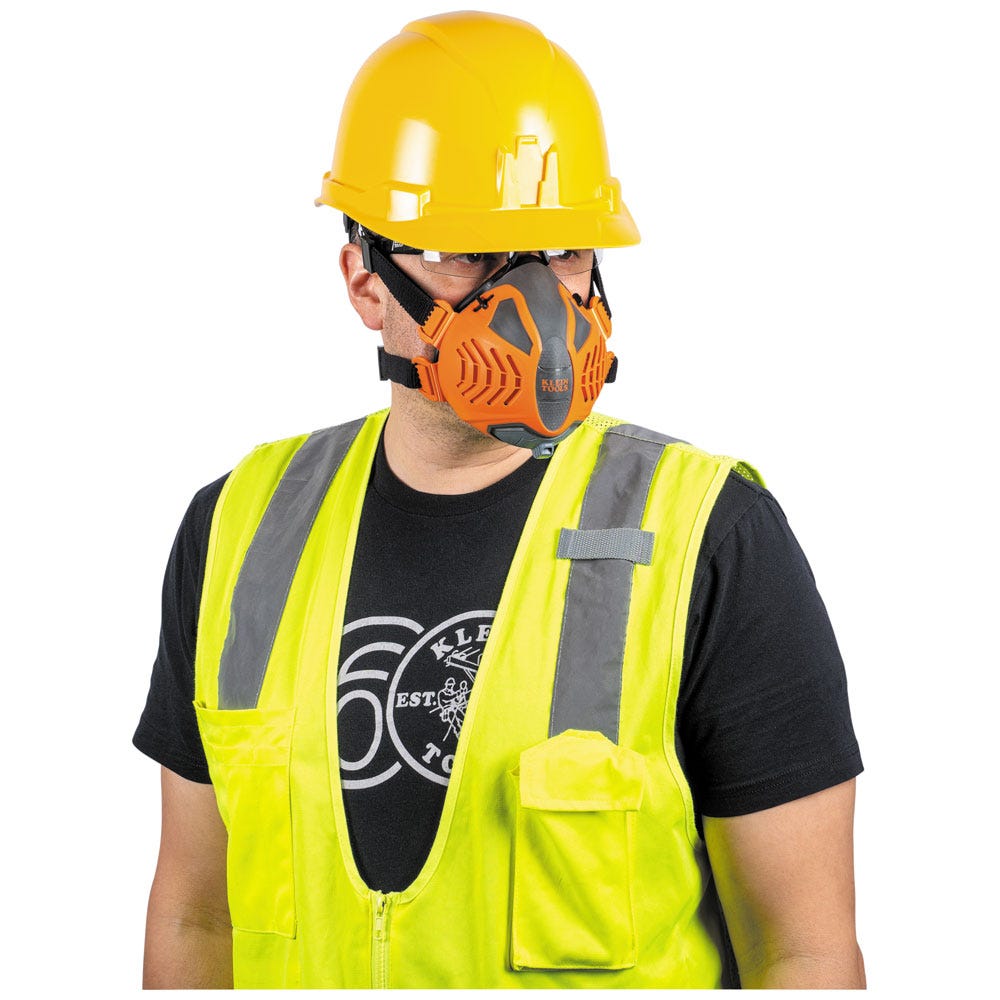 Klein Tools 60552 P100 Half-Mask Respirator, M/L
