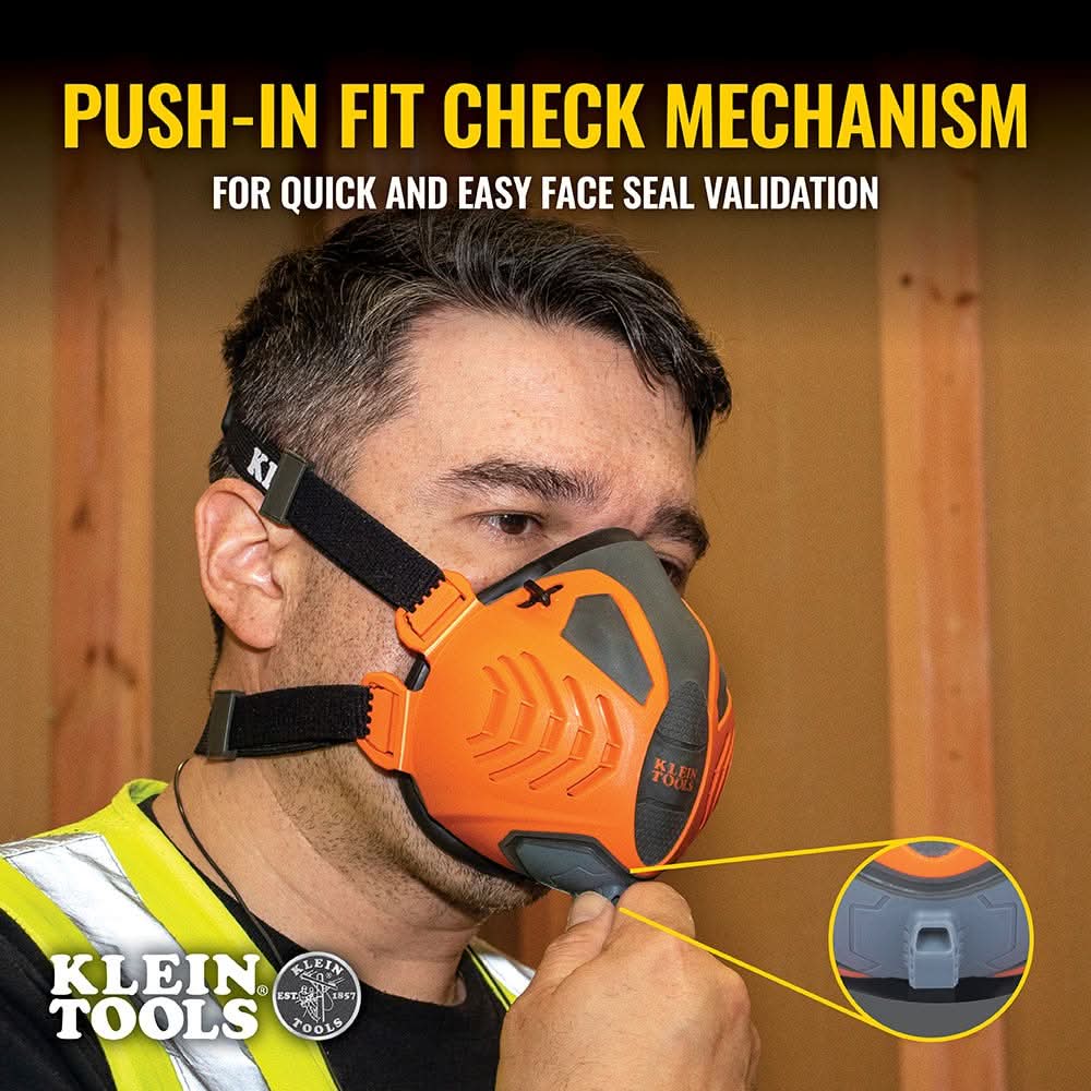 Klein Tools 60553 P100 Half-Mask Respirator, S/M