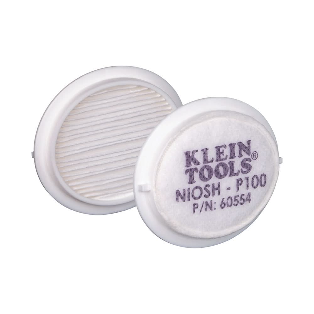 Klein Tools 60554 P100 Half-Mask Respirator Replacement Filter (2