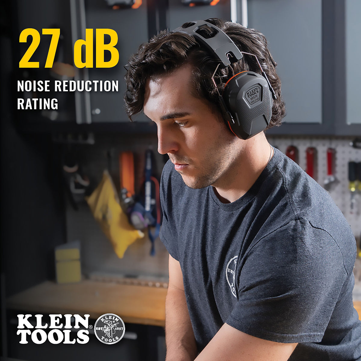Klein slim ear muffs feature callout