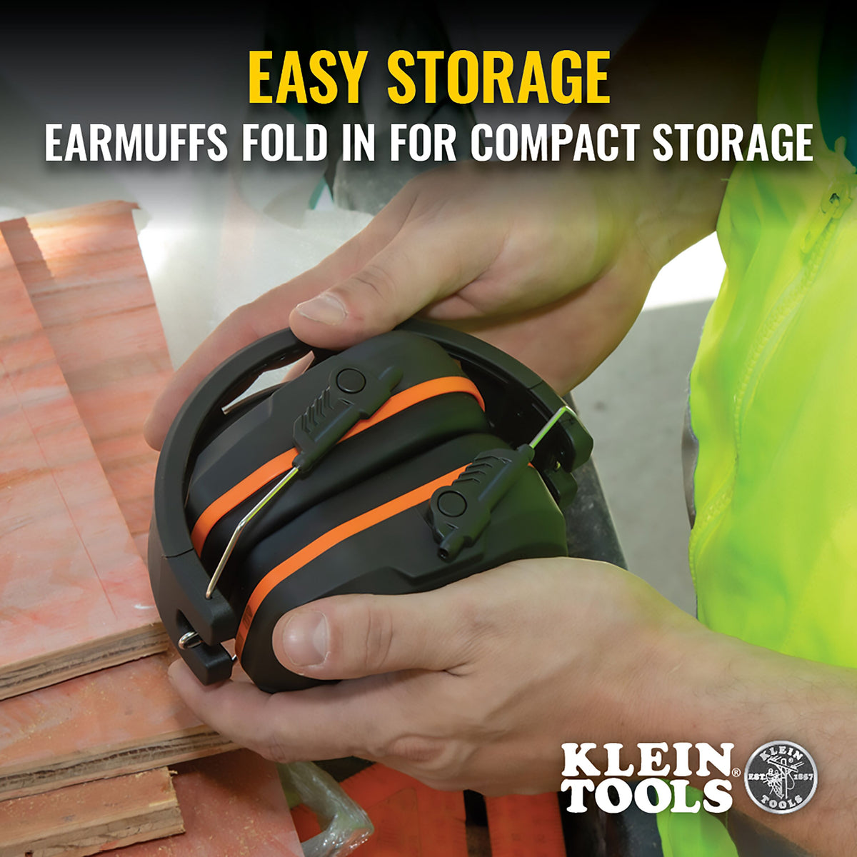 Klein ear muffs adjustable wire arms