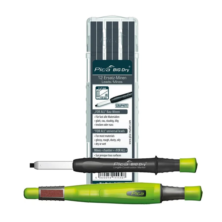 Pica Dry 6060 Longlife Construction Marker with Basic Lead Refill