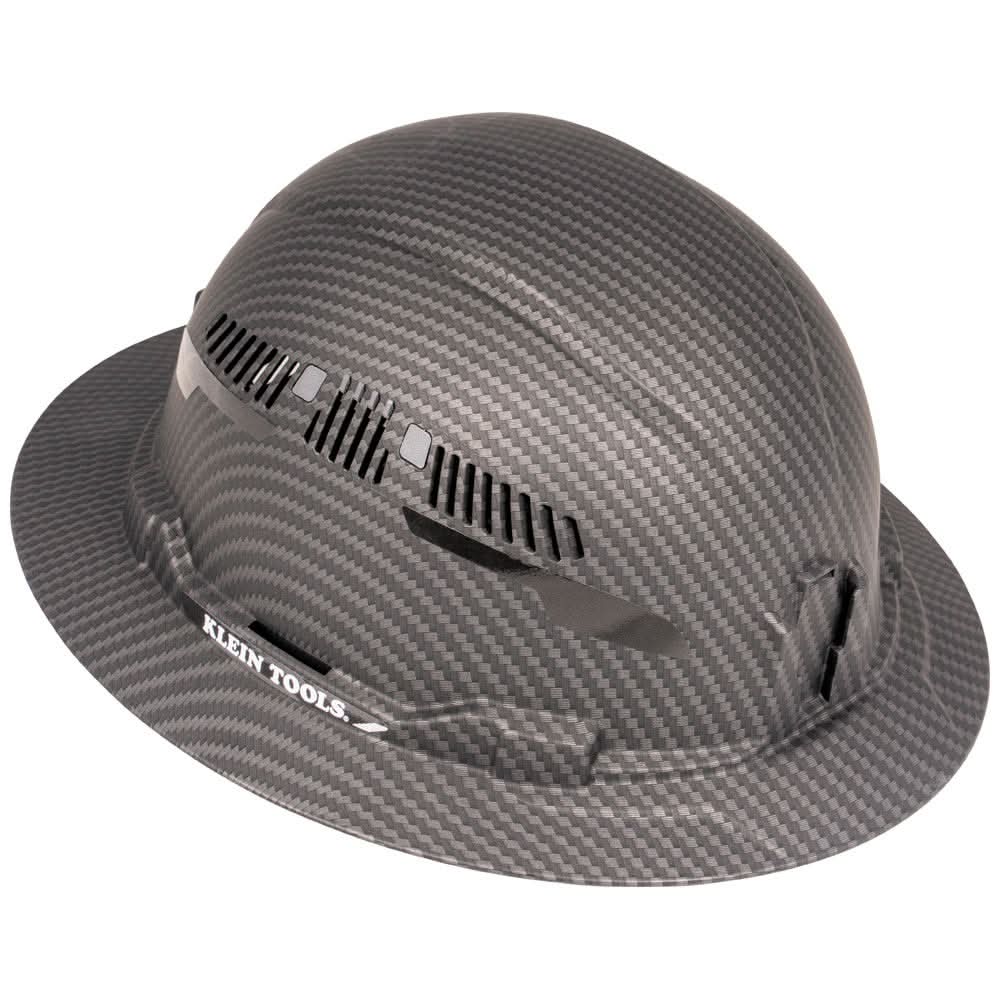 Klein Tools 60626 Hard Hat, Premium KARBN Pattern, Vented Full Brim, Class C