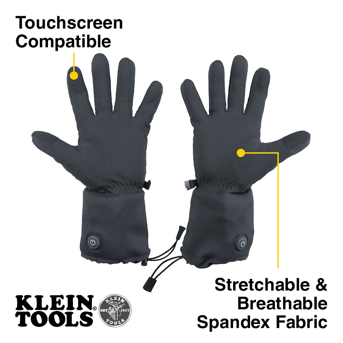 Klein heated glove liner feature callout