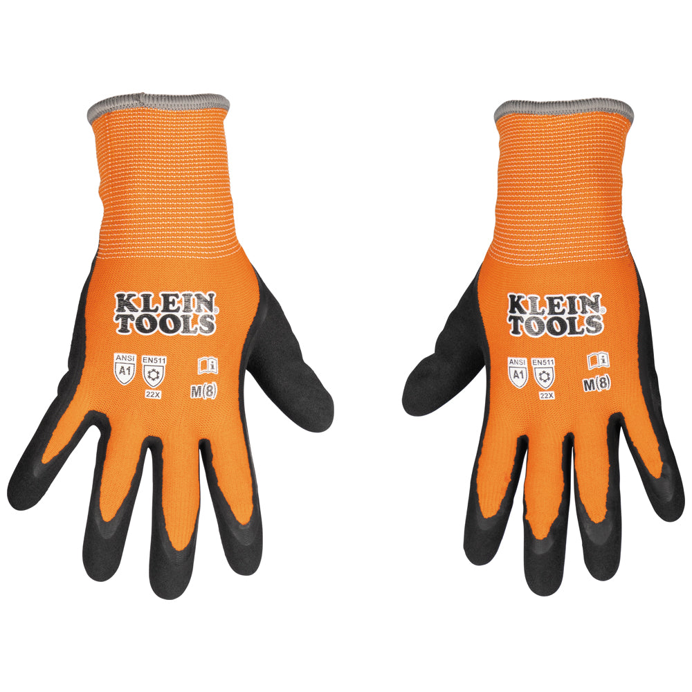 Klein winter knit dipped gloves back of hand