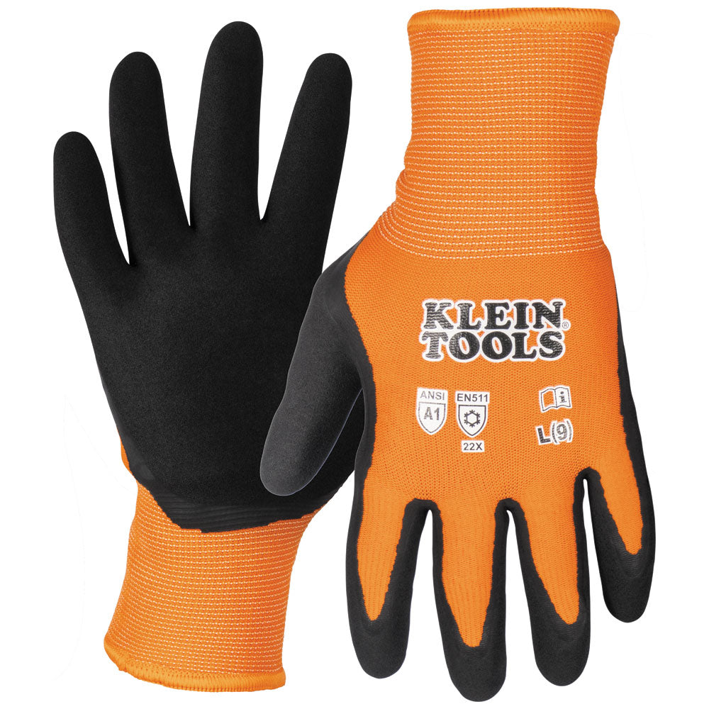 Klein Winter Knit Dipped Gloves Cut Level A1 Touchscreen Large 60836