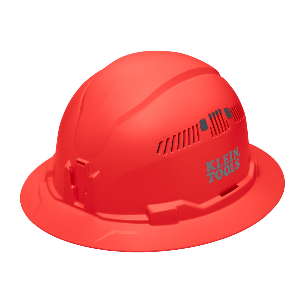 Klein Tools 60861BR vented full brim hard hat in orange