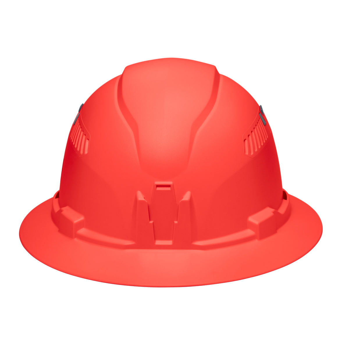Klein Tools 60861BR orange full brim hard hat side view