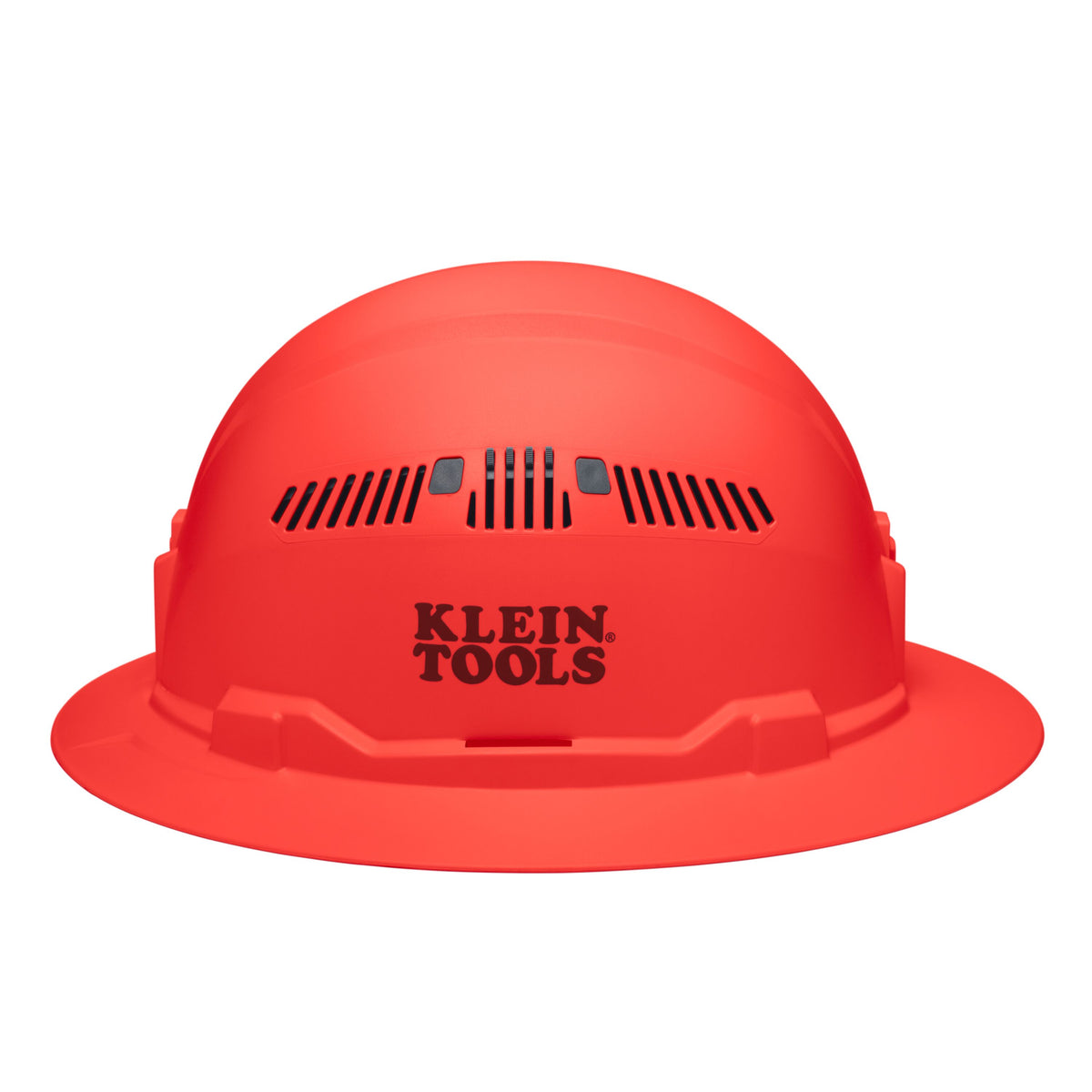 Klein Tools 60861BR orange full brim hard hat front view