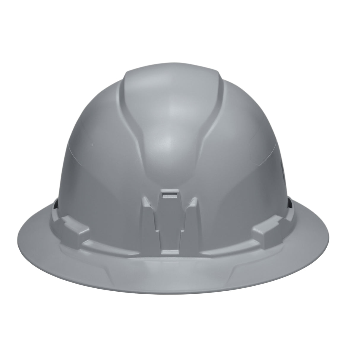 Klein Tools 60863BR gray full brim hard hat side view