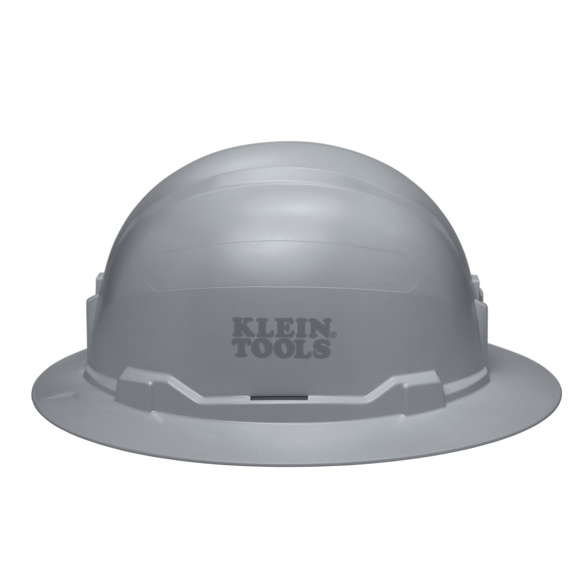 Klein Tools 60863BR gray full brim hard hat front view