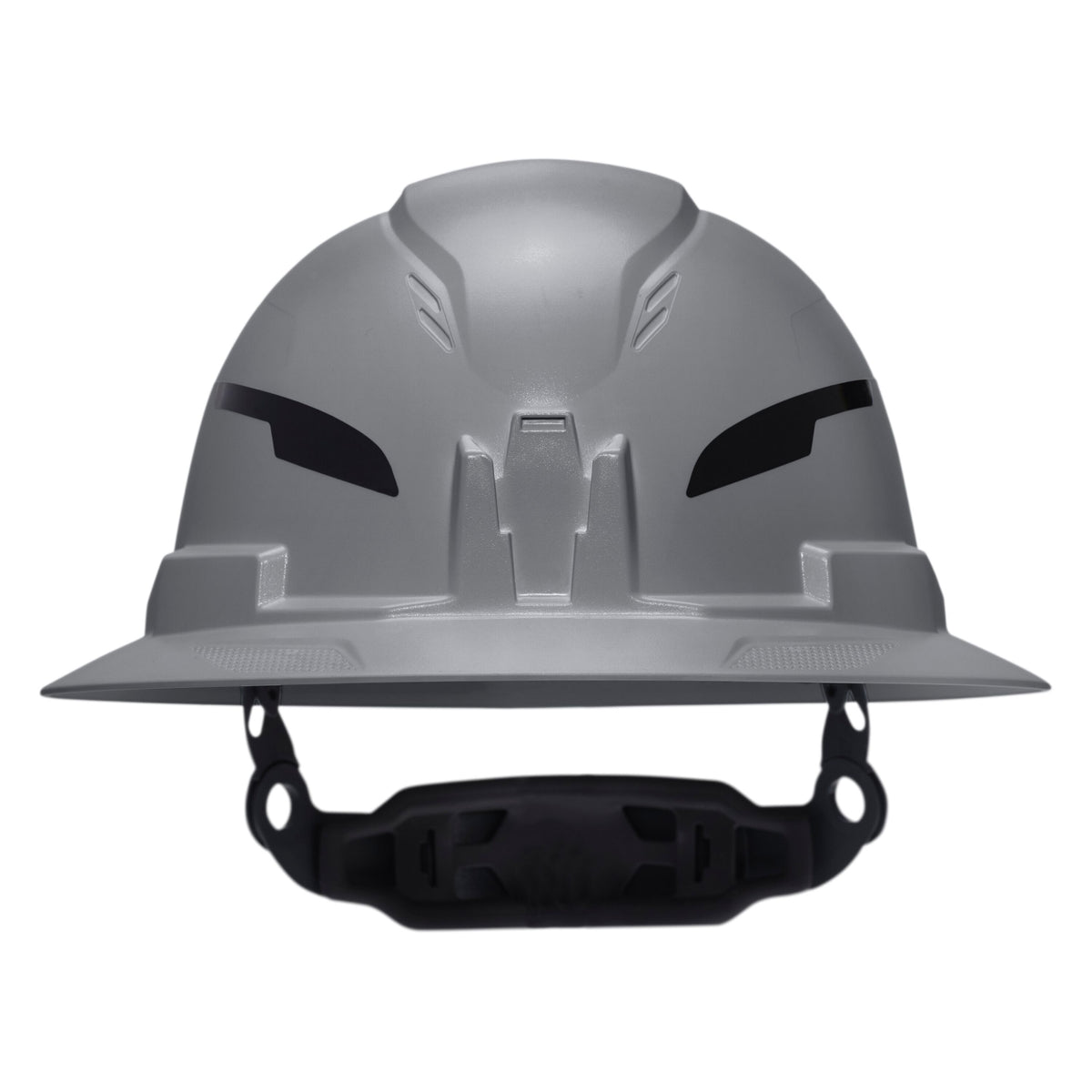 Klein Tools Class E Type-2 Hard Hat, Non-Vented Full Brim Style with Strap, Gray (60863T2) gray full brim hard hat with non-vented shell and chin strap