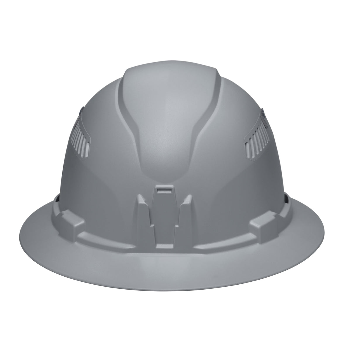 Klein gray vented hard hat angled view