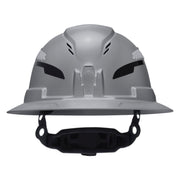 Klein Tools Class C Type-2 Hard Hat, Vented Full Brim with Strap, Gray (60864T2) gray full brim hard hat with top and side vents and chin strap