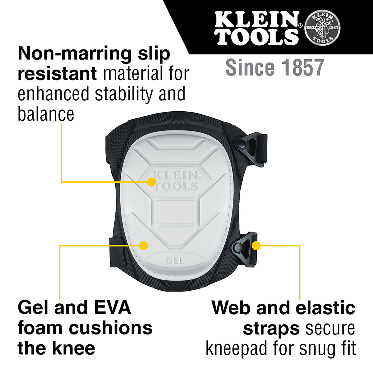 Klein Non-Marring Semi-Round Stabilizer Knee Pad - view 2