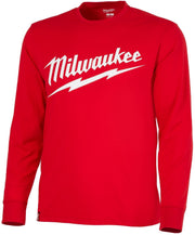 Heavy Duty Red Long Sleeve T-Shirt with Logo