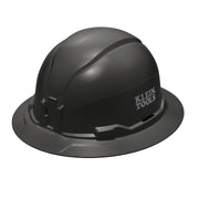 Klein Hard Hat, Non-Vented, Full Brim Style, Black (60960)