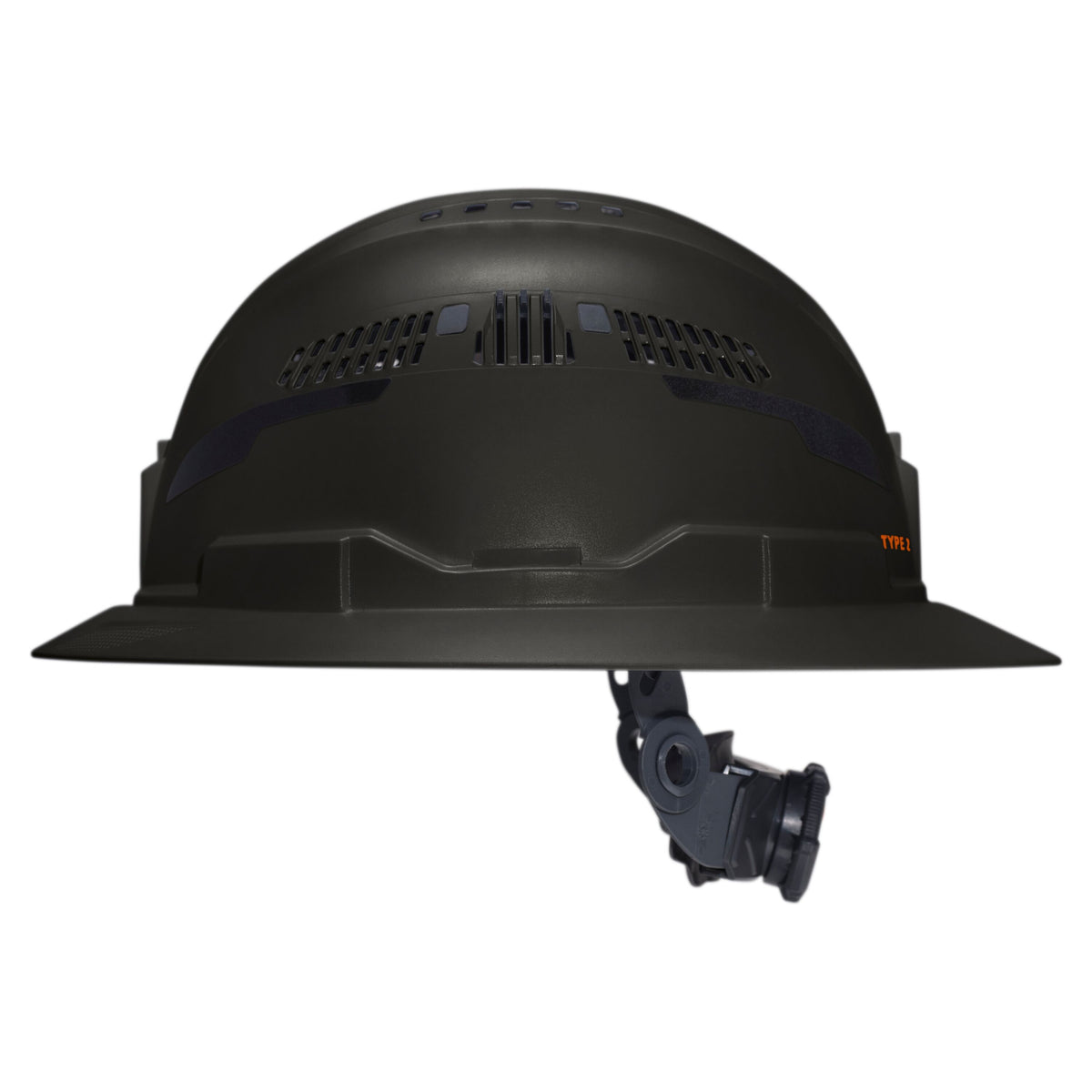 Klein Tools 60961T2 vented full brim hard hat, black, interior suspension view