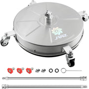 Janz 18-inch pressure washer surface cleaner with wheels stainless steel housing