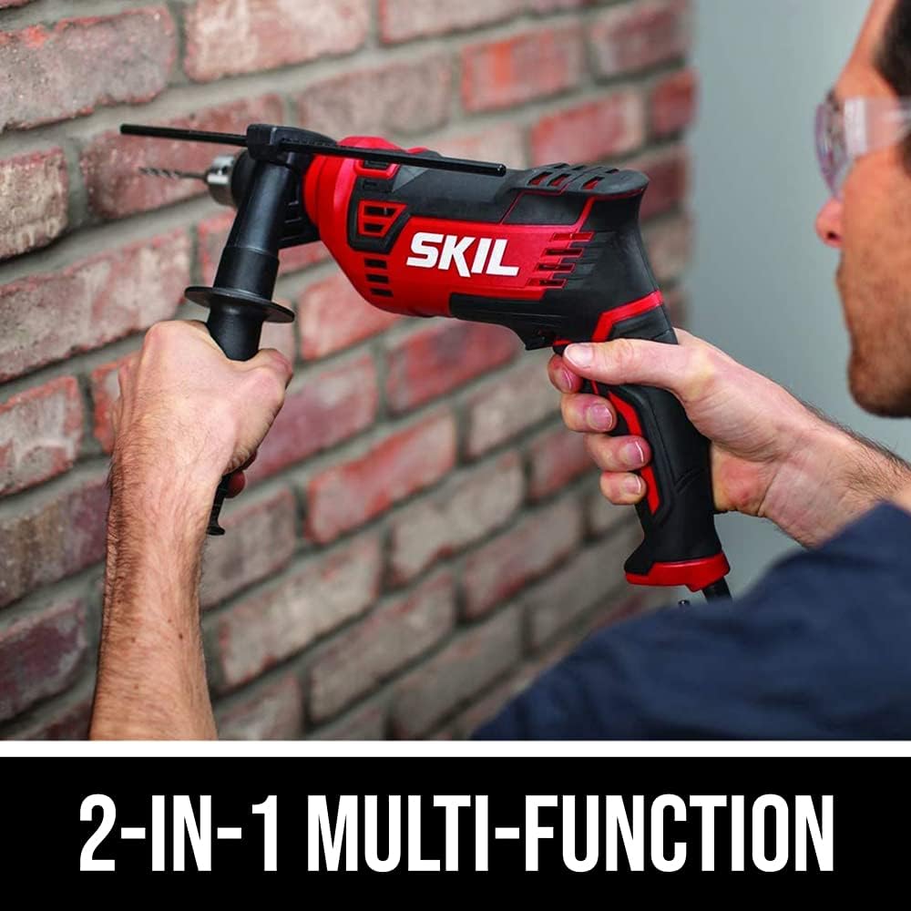 SKIL HD182002 7.5 Amp 1/2 In. Hammer Drill with 100 Piece Bit Set