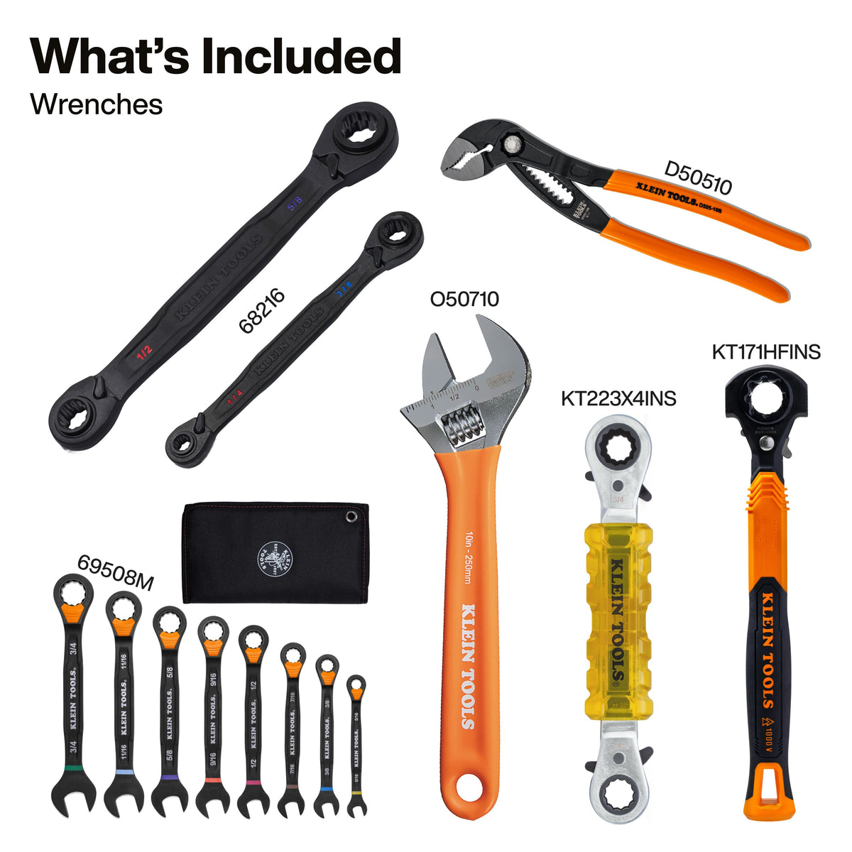 Klein Tools 621TTKIT utility truck set wrenches and fastening tools