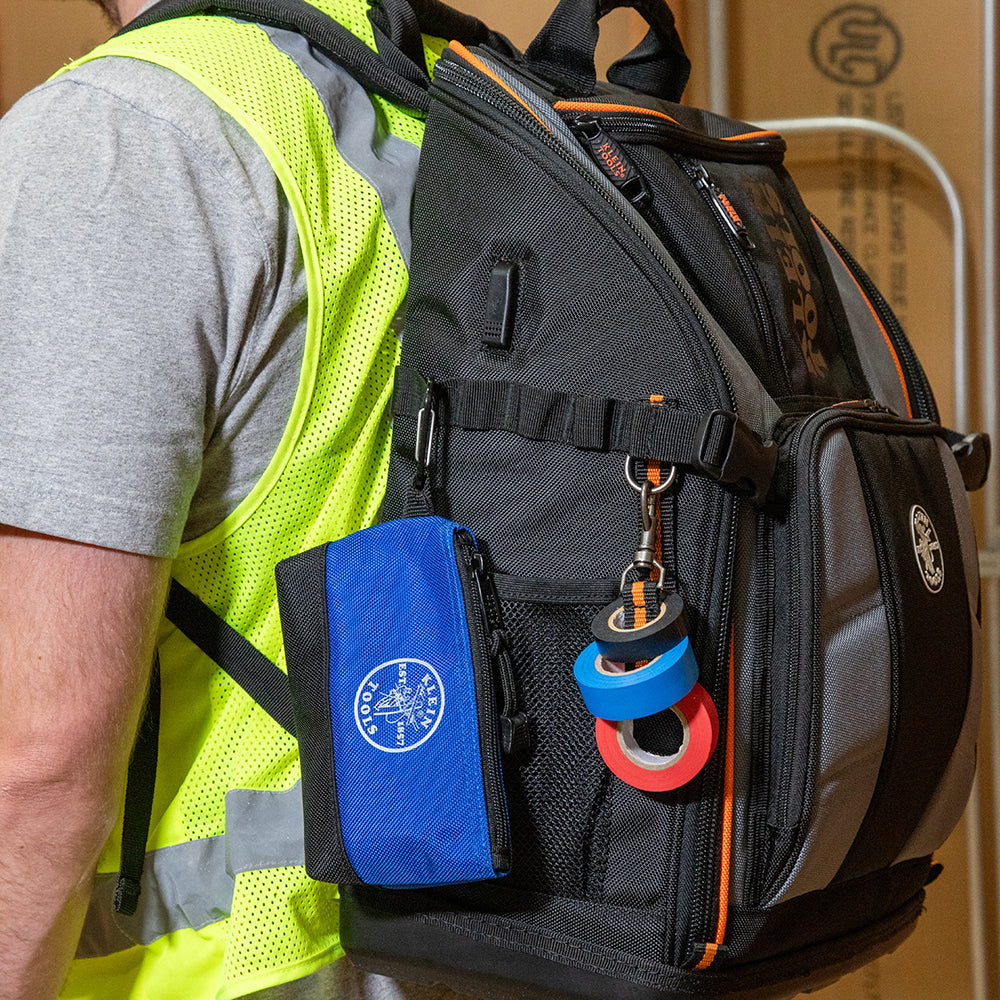 Klein Tradesman Pro Tool Station Tool Bag Backpack 62482 in use
