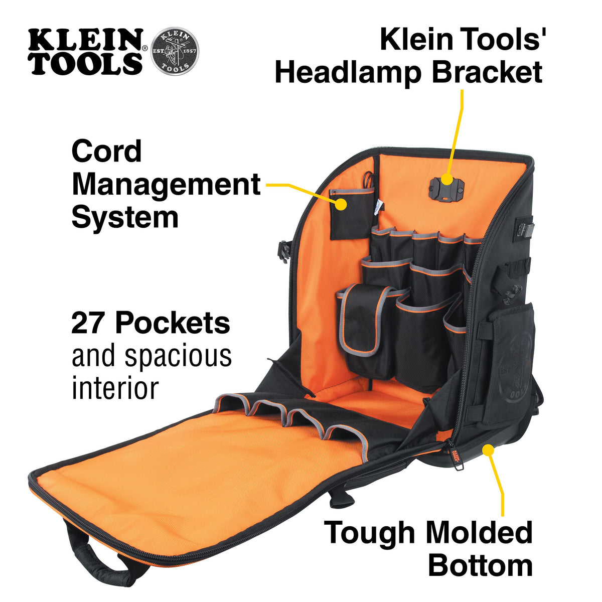 Klein Tradesman Pro Tool Station Tool Bag Backpack 62482 feature