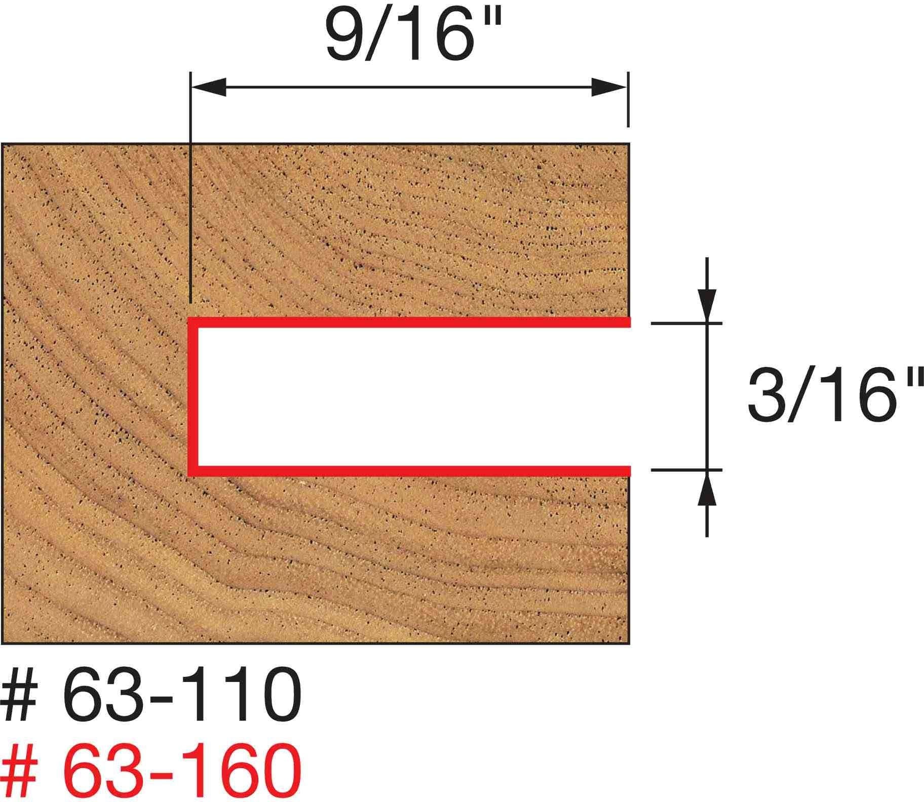 Freud 63-110 9/16-Inch Depth Slotting Cutter Set