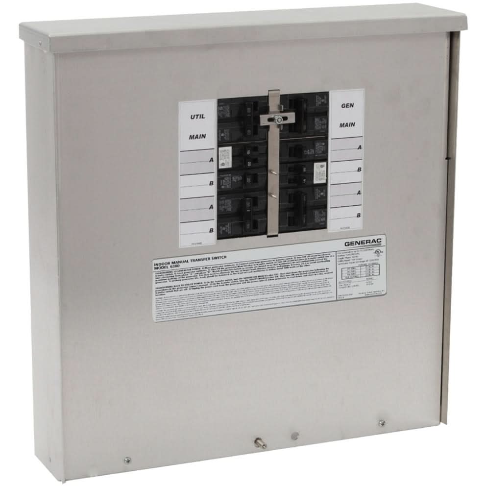Generac 6382 7.5kW Outdoor SE rated Power Center, 30A main, 200A utility