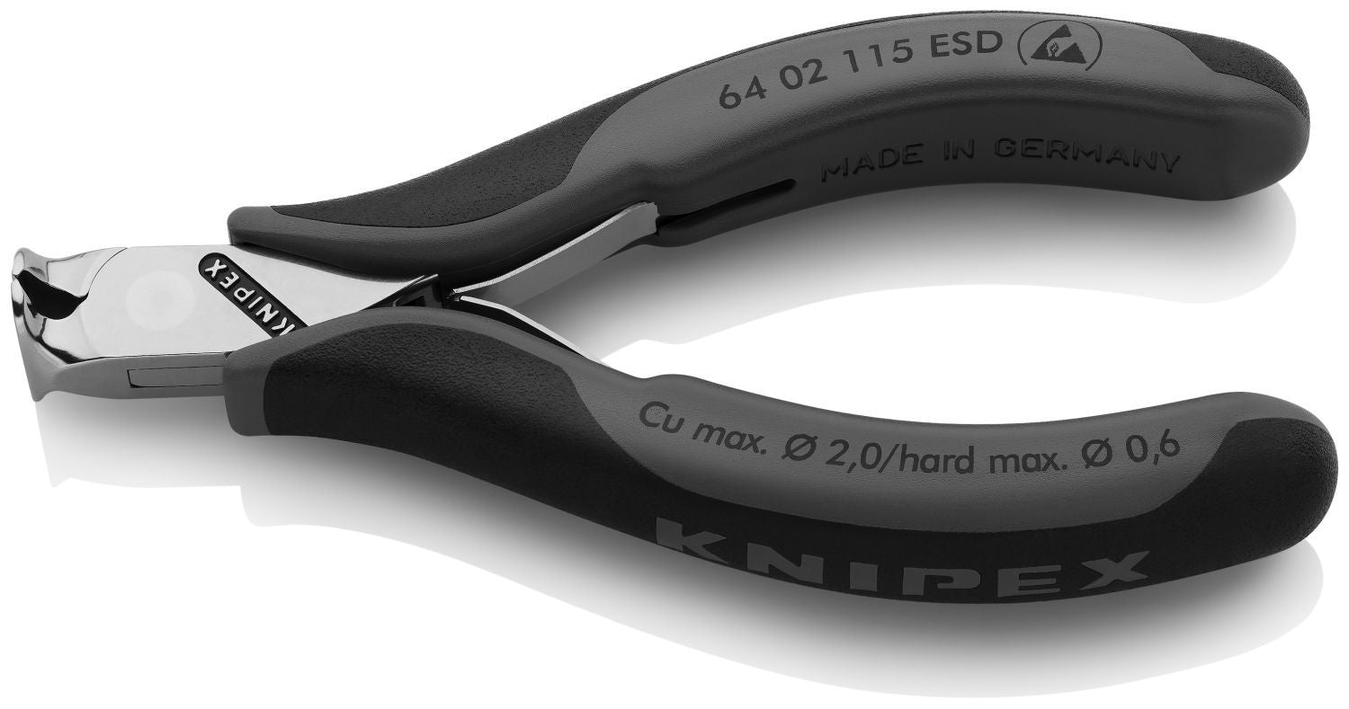 Knipex 64 02 115 ESD Electronics End Cutting Nippers-ESD Handles