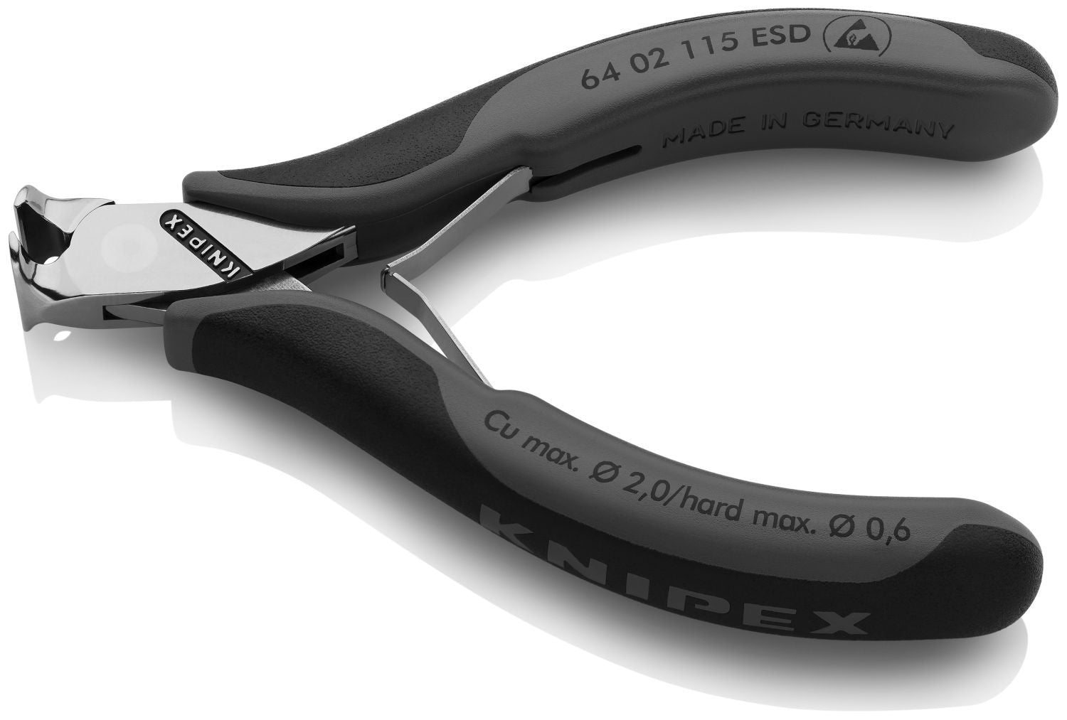 Knipex 64 02 115 ESD Electronics End Cutting Nippers-ESD Handles