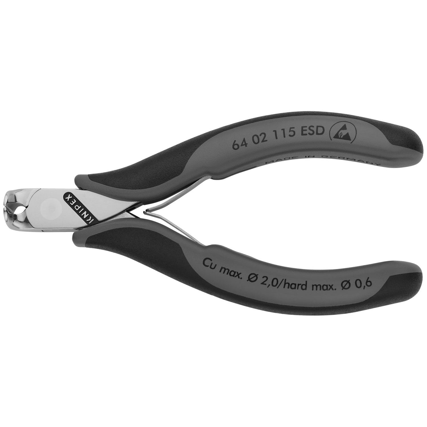 Knipex 64 02 115 ESD Electronics End Cutting Nippers-ESD Handles