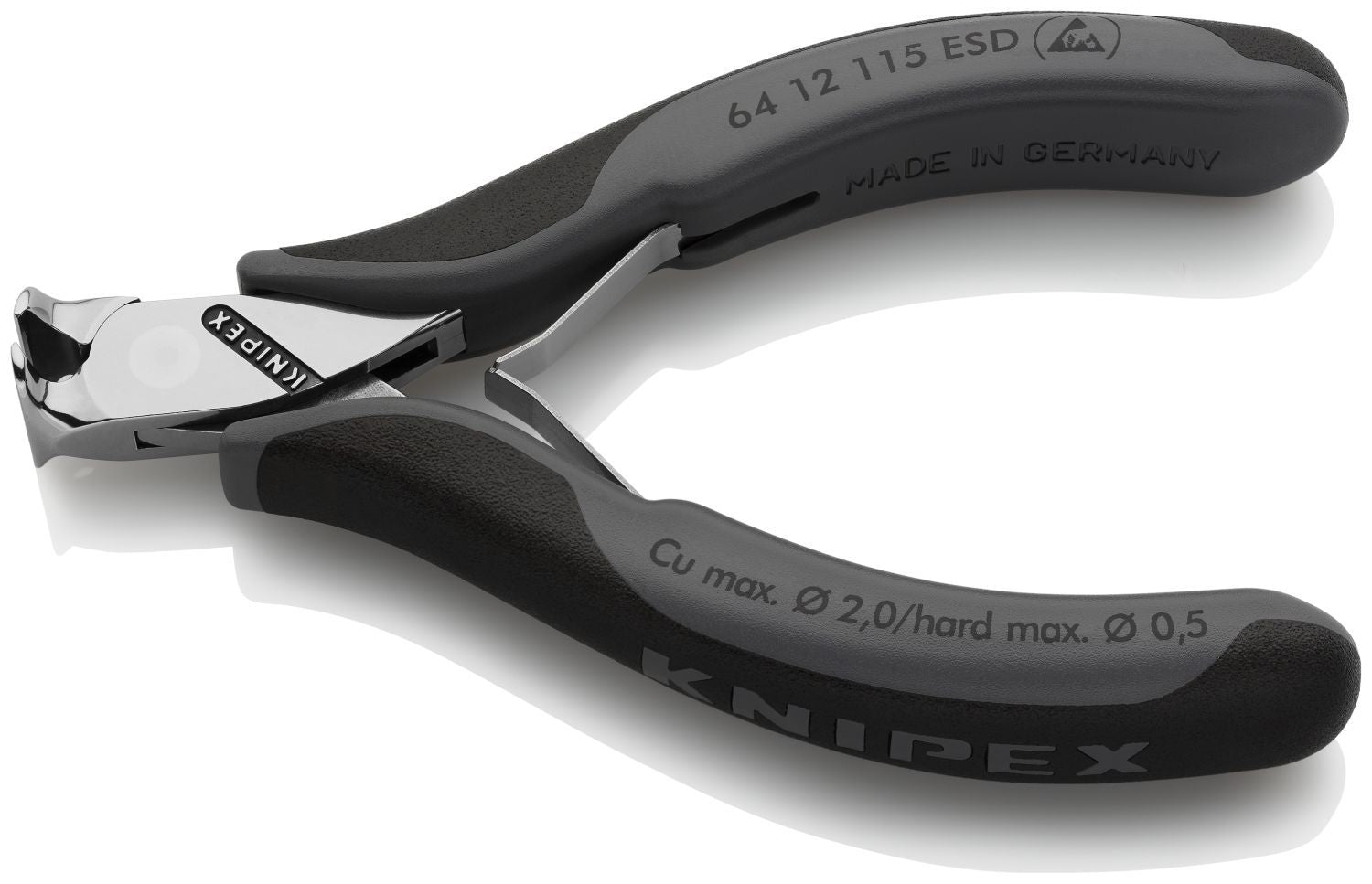 Knipex 64 12 115 ESD Electronics End Cutting Nippers-ESD Handles