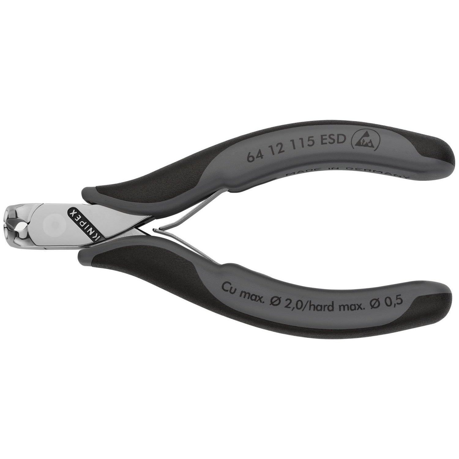 Knipex 64 12 115 ESD Electronics End Cutting Nippers-ESD Handles