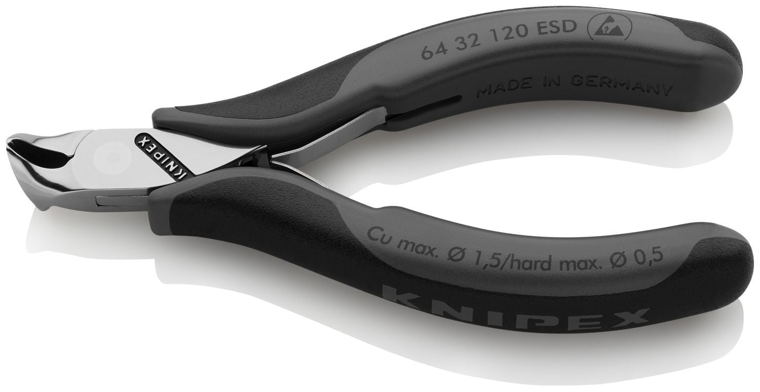 Knipex 64 32 120 ESD Electronics End Cutting Nippers-ESD Handles