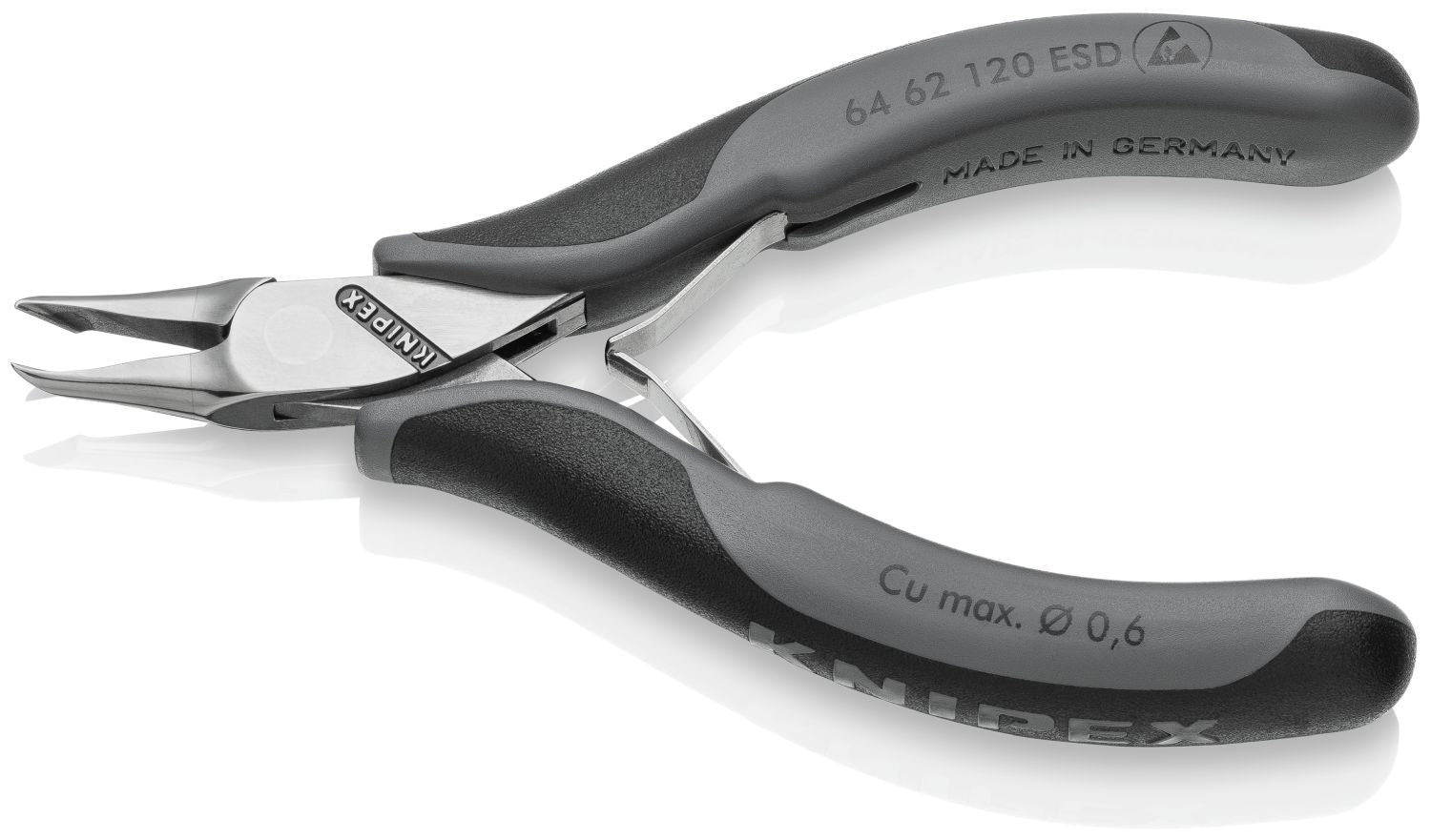 Knipex 64 62 120 ESD Electronics End Cutting Nippers-ESD Handles