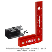 Woodpeckers 641I-24 641 Precision Woodworking Square, 6 in. w/ Rack-It