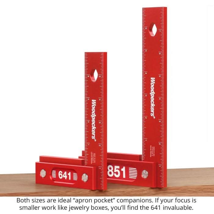 Woodpeckers 641I-24 641 Precision Woodworking Square, 6 in. w/ Rack-It