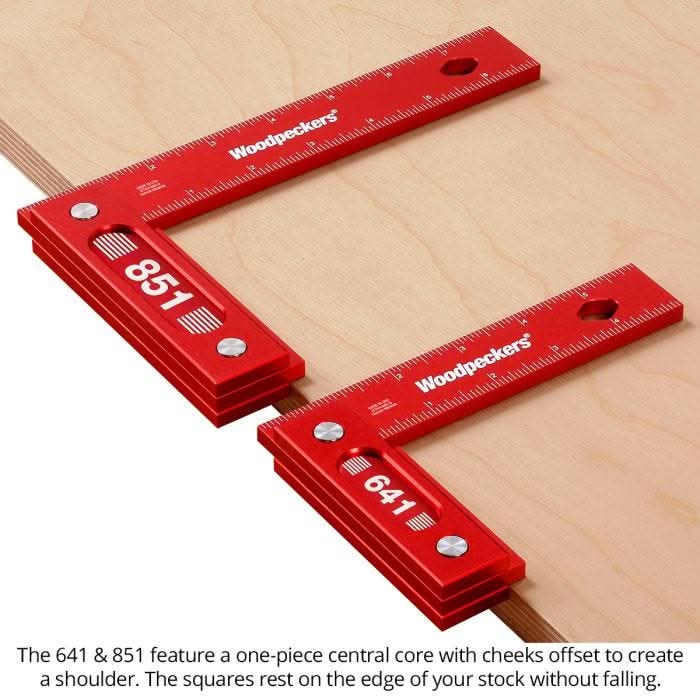 Woodpeckers 641I-24 641 Precision Woodworking Square, 6 in. w/ Rack-It