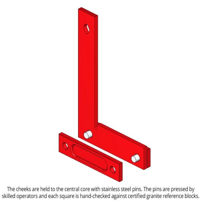 Woodpeckers 641I-24 641 Precision Woodworking Square, 6 in. w/ Rack-It