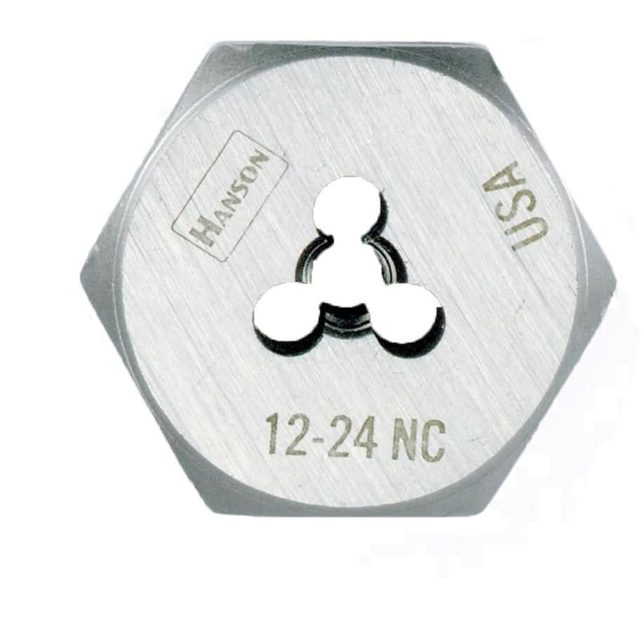 Irwin 6432ZR HANSON Hexagon Machine Screw Die 12 - 24 NC 1-in. dia.