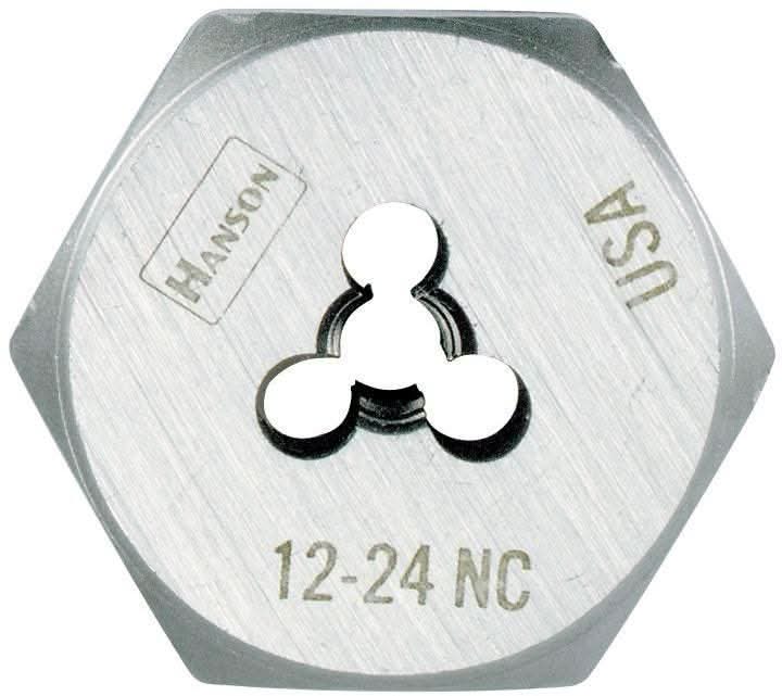 Irwin 6432ZR HANSON Hexagon Machine Screw Die 12 - 24 NC 1-in. dia.
