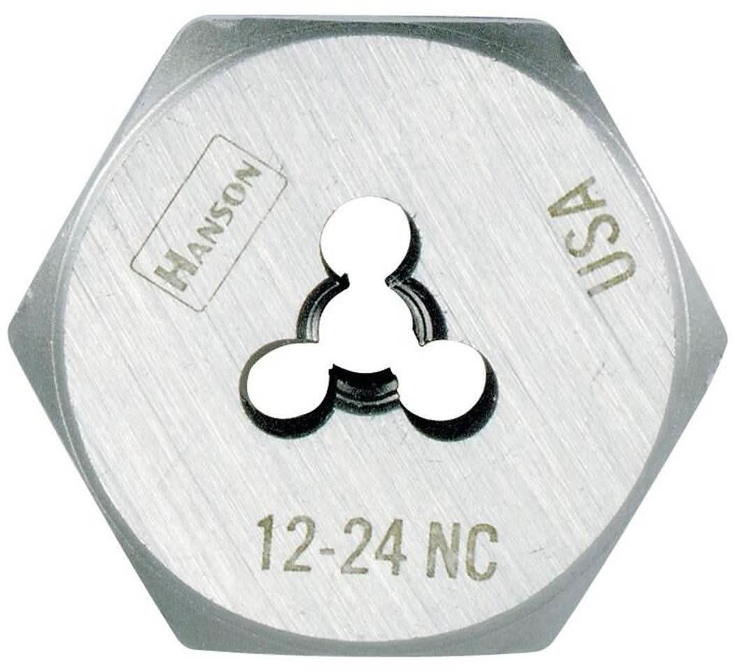 Irwin 6432ZR HANSON Hexagon Machine Screw Die 12 - 24 NC 1-in. dia.