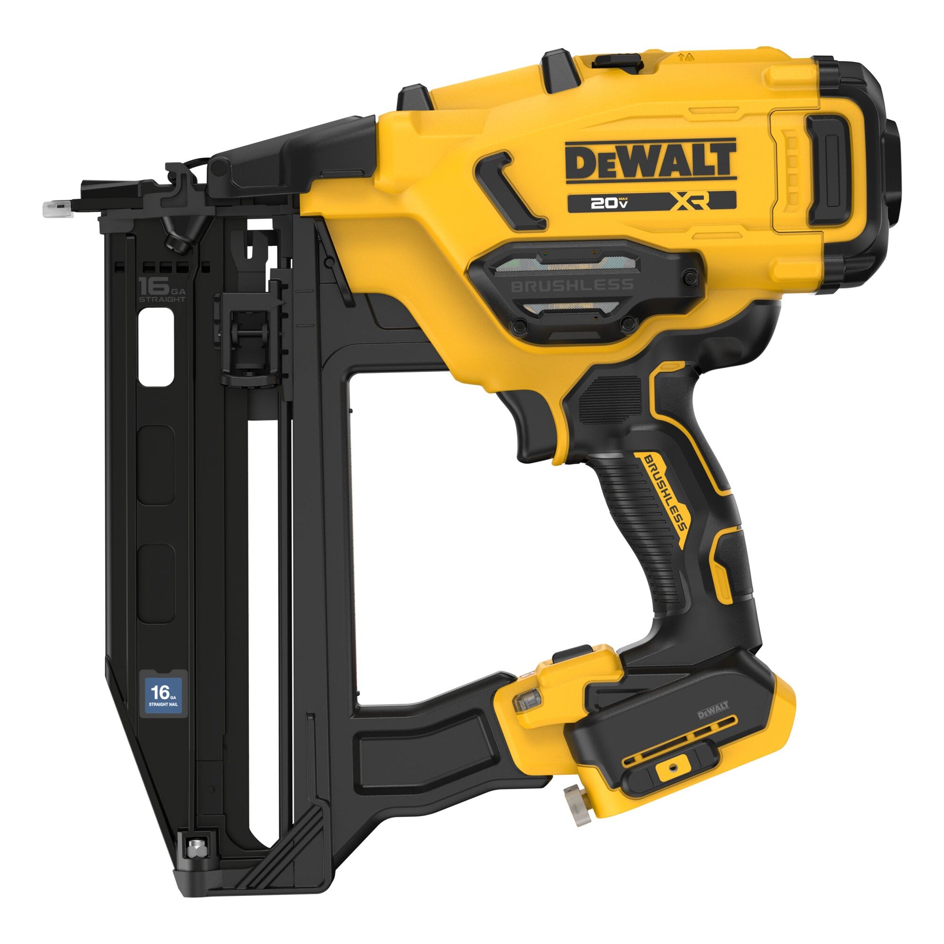 DEWALT 20V MAX* XR Cordless 16GA Straight Finish Nailer (Tool Only)